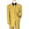 Tzarelli Gold With Navy Blue / Cognac Windowpanes Super 150'S Wool Vested Suit TZ-200